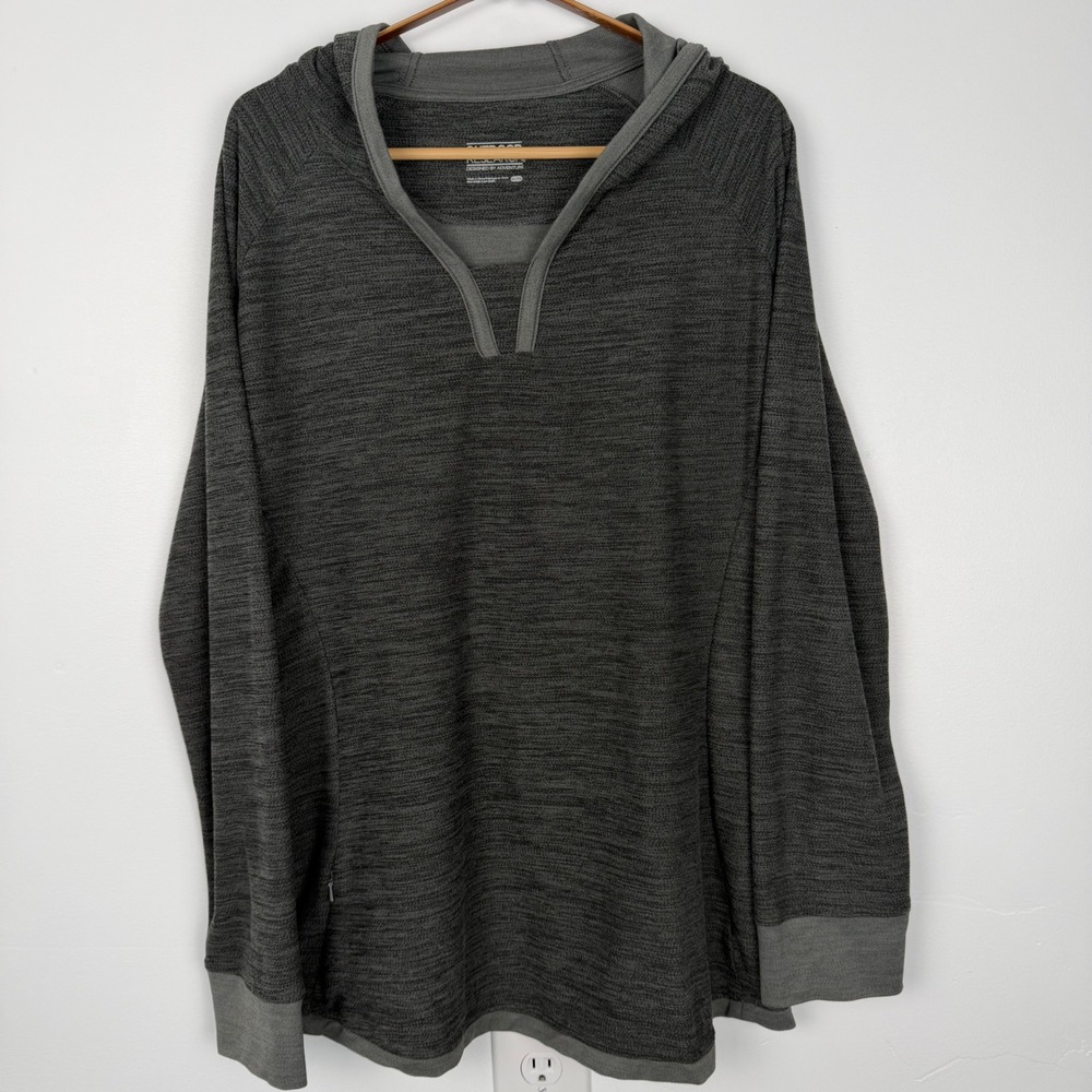 Outdoor Research Womens Zenga Hoody Charcoal Gray Space Dye V-Neck XL 90857